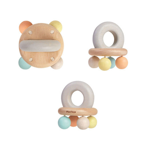 PlanToys - 铃铛摇铃 – 粉彩款