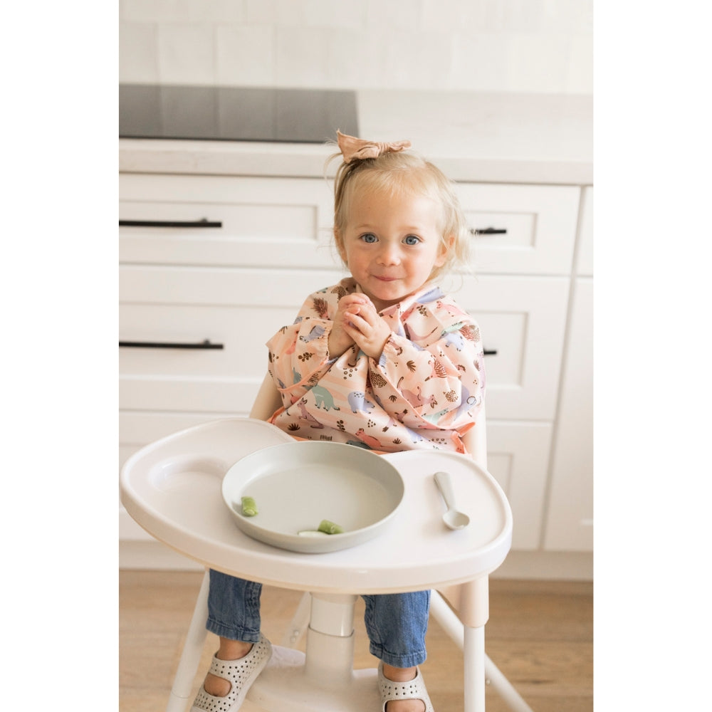 Tiny Twinkle - Mess Proof Long Sleeve Bibs - Aussie Animals Pink
