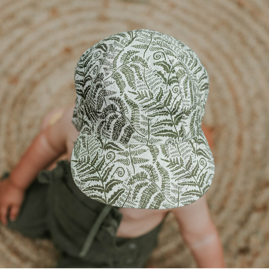 Bedhead Hats - 'Lounger' 宝宝双面鸭舌帽 - Fern & Moss (S码 和 M码)
