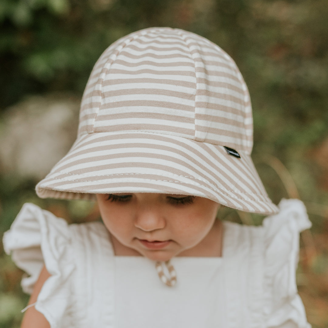 Bedhead Hats - (只有L码)儿童渔夫帽 - Natural Stripe (52cm|2-3years|L)