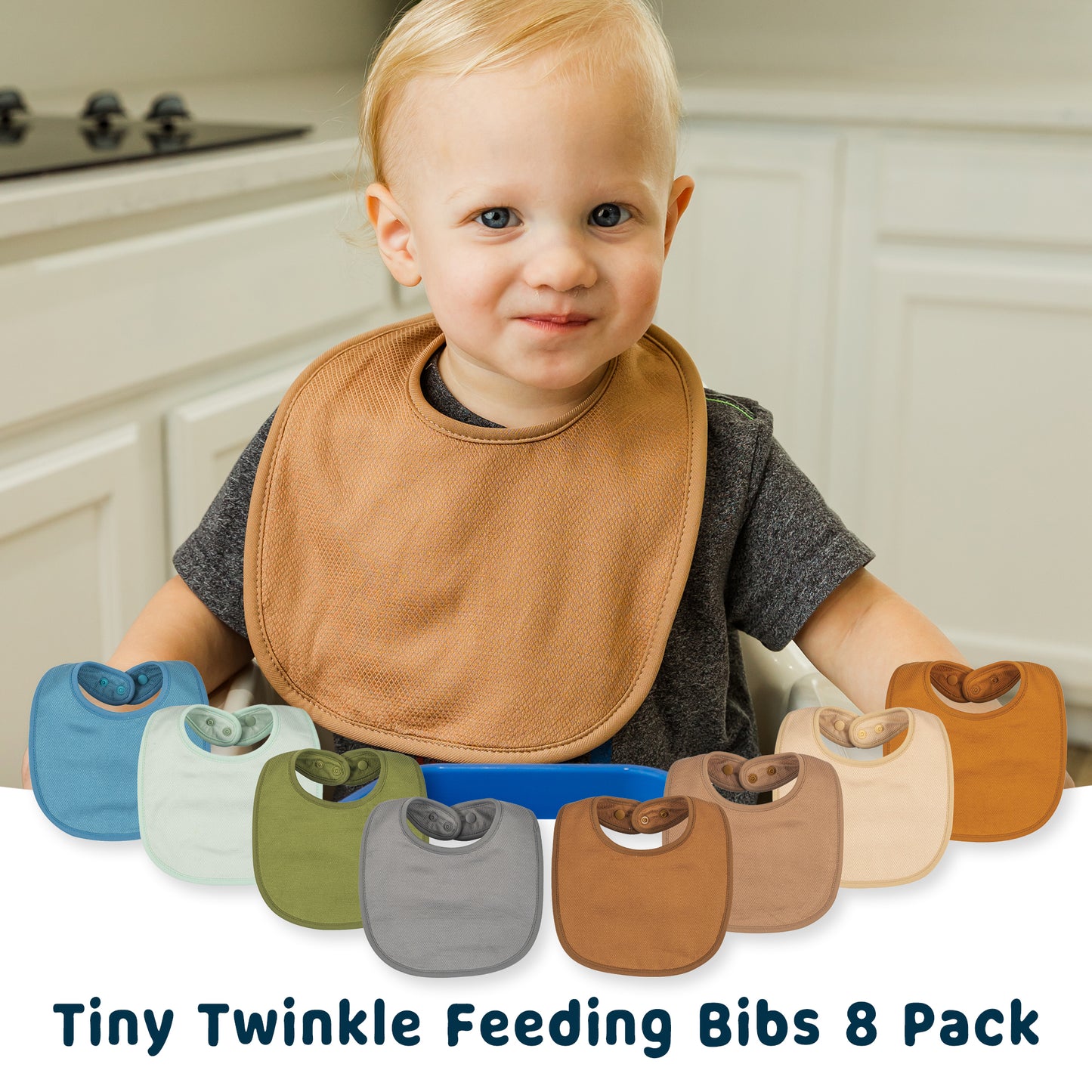 Tiny Twinkle - Kaffle™ 环形防水围嘴口水巾8件套 - Boy Set