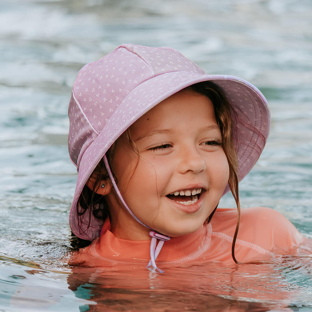 Bedhead Hats -  (只有XL码 )儿童游泳沙滩马尾帽  - Lila (54cm|3-6years|XL)