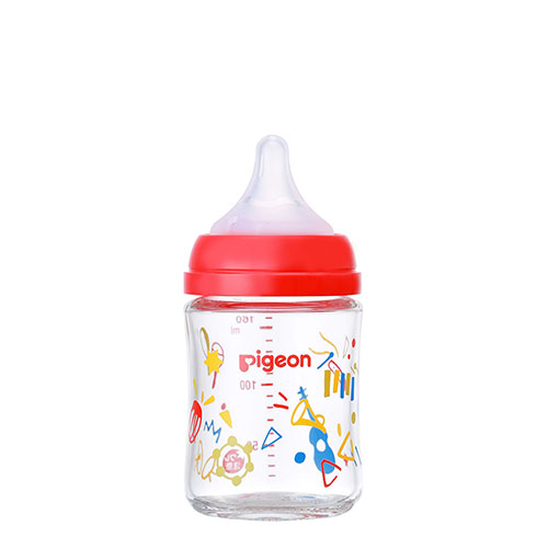 贝亲 - 母乳实感耐热玻璃奶瓶 - Music - 160ml
