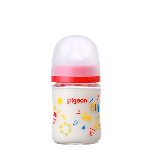 贝亲 - 母乳实感耐热玻璃奶瓶 - Music - 160ml