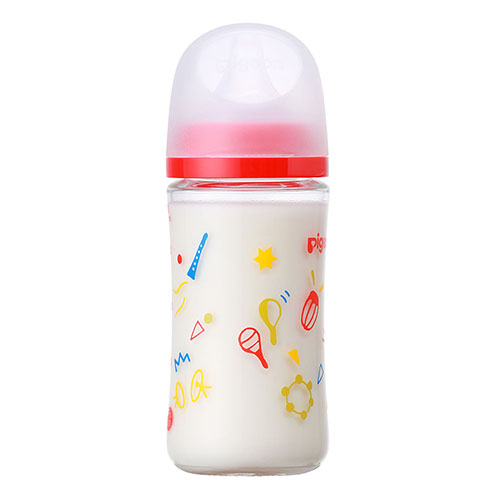贝亲 - 母乳实感耐热玻璃奶瓶 - Music - 240ml