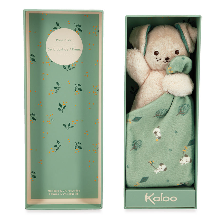 Kaloo - Carre Doudou 小狗安抚巾 绿色
