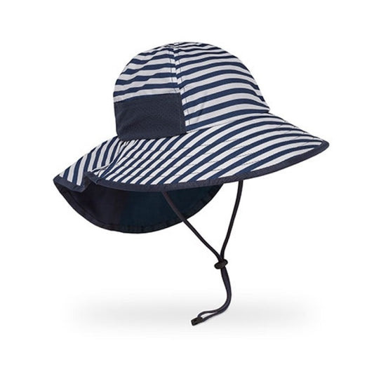 Sunday Afternoons - 儿童鱼尾防晒帽 - 海军条纹款Navy Stripe