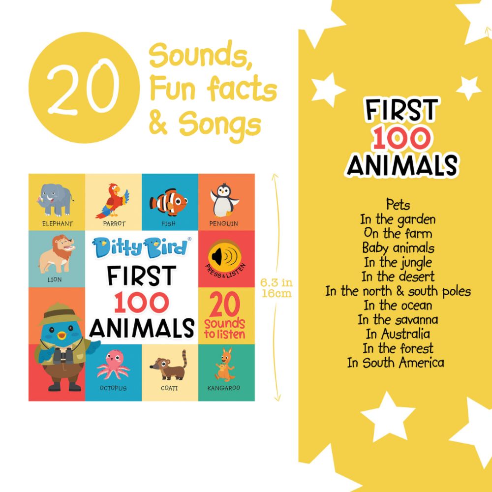 Ditty Bird - First 100系列 - First 100 Animals