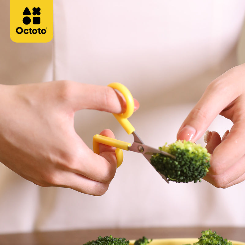 Octoto - Baby Food Stainless Steel Scissors - Yellow