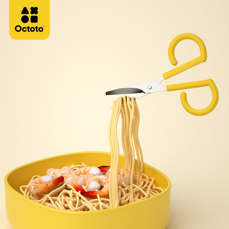 Octoto - Baby Food Stainless Steel Scissors - Yellow