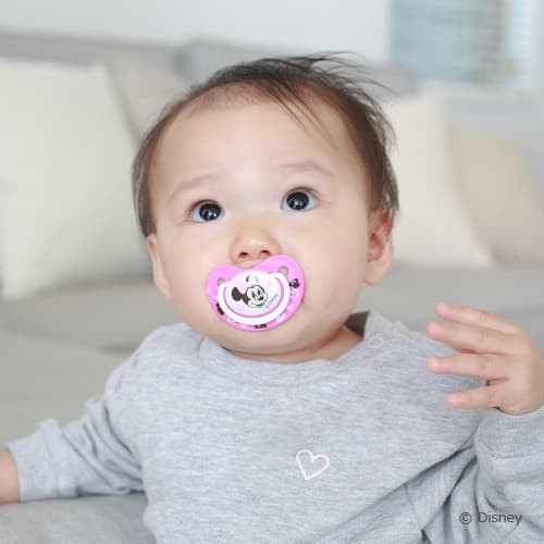 贝亲婴儿趣友安抚奶嘴 6~18个月 L 米妮图案