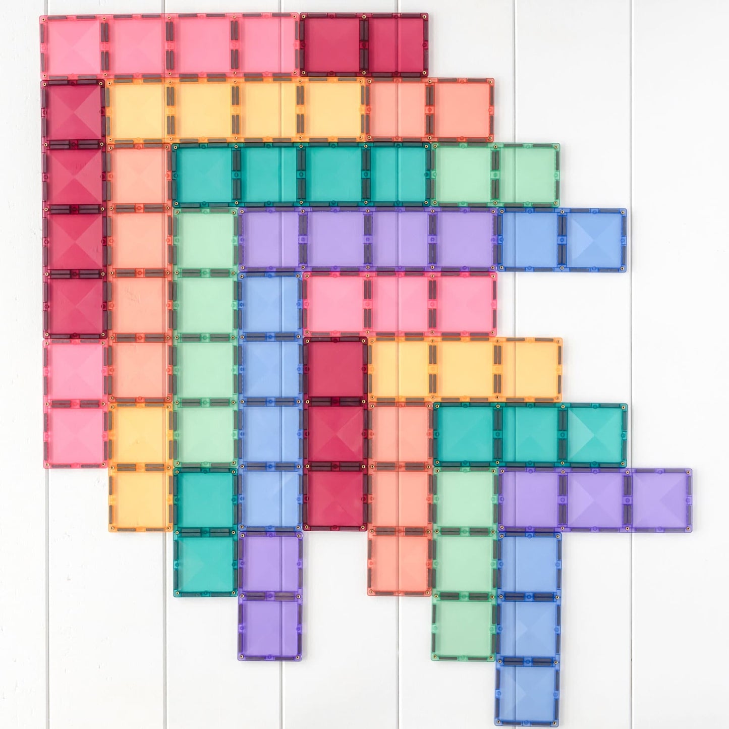 Connetix Tiles - 粉彩长方形套装 24片