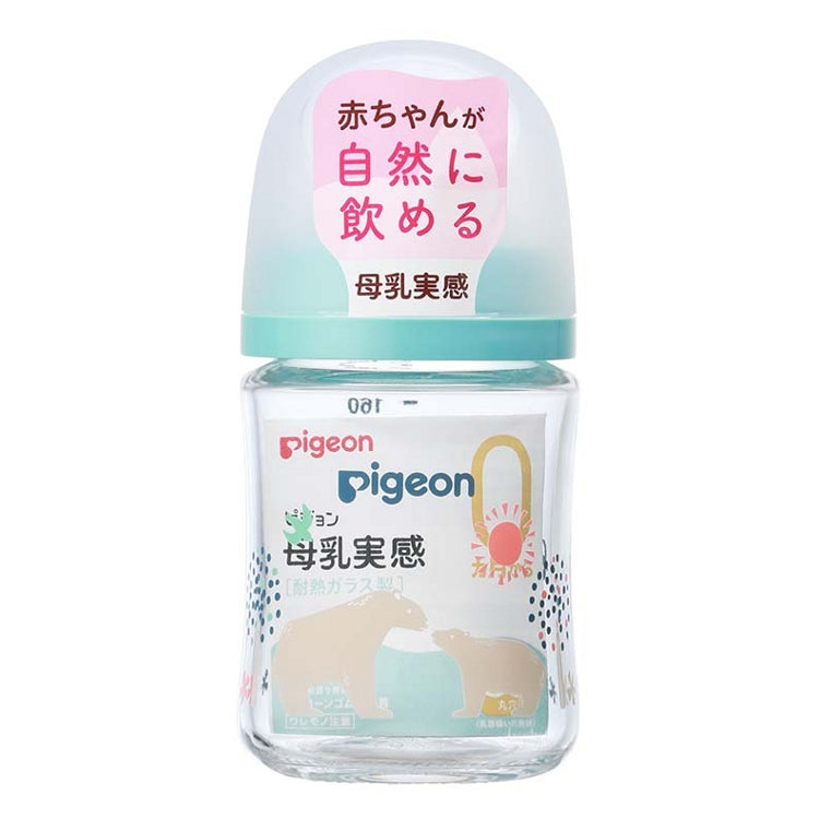 贝亲 - 母乳实感耐热玻璃奶瓶 - 160ml - Bear
