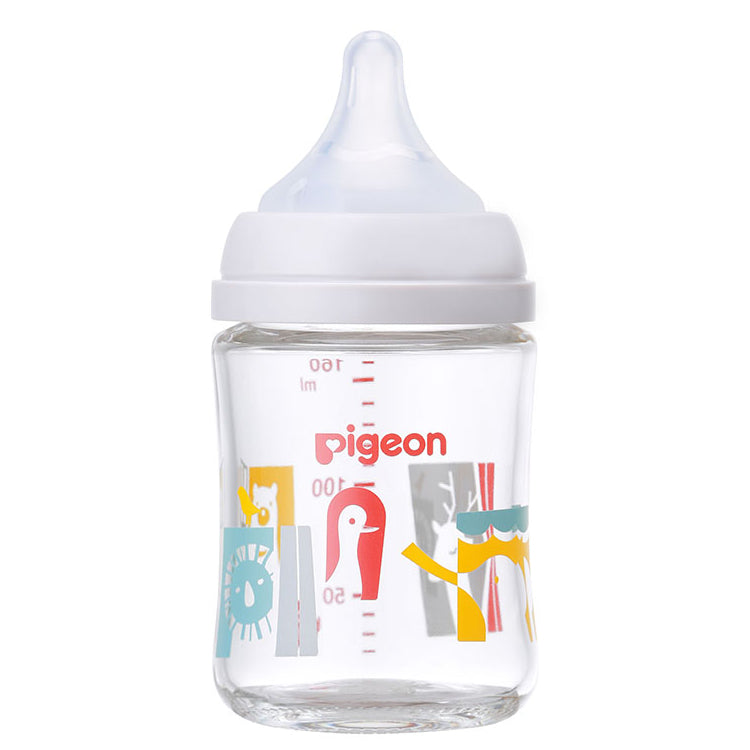 贝亲 - 母乳实感耐热玻璃奶瓶 - 160ml - Zoo