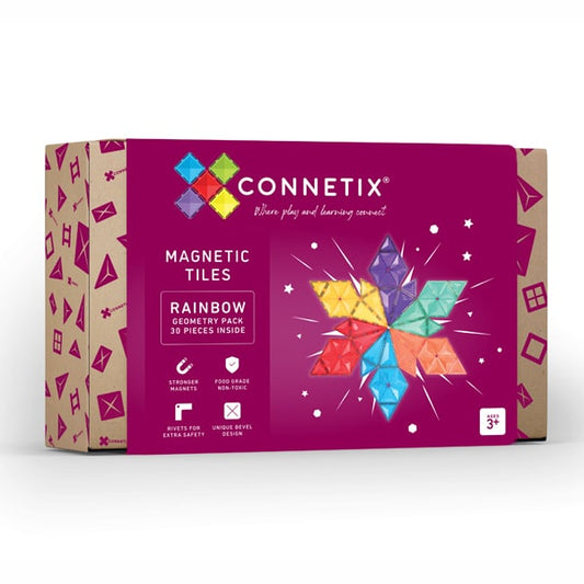 Connetix Tiles - 彩虹几何套装 30片