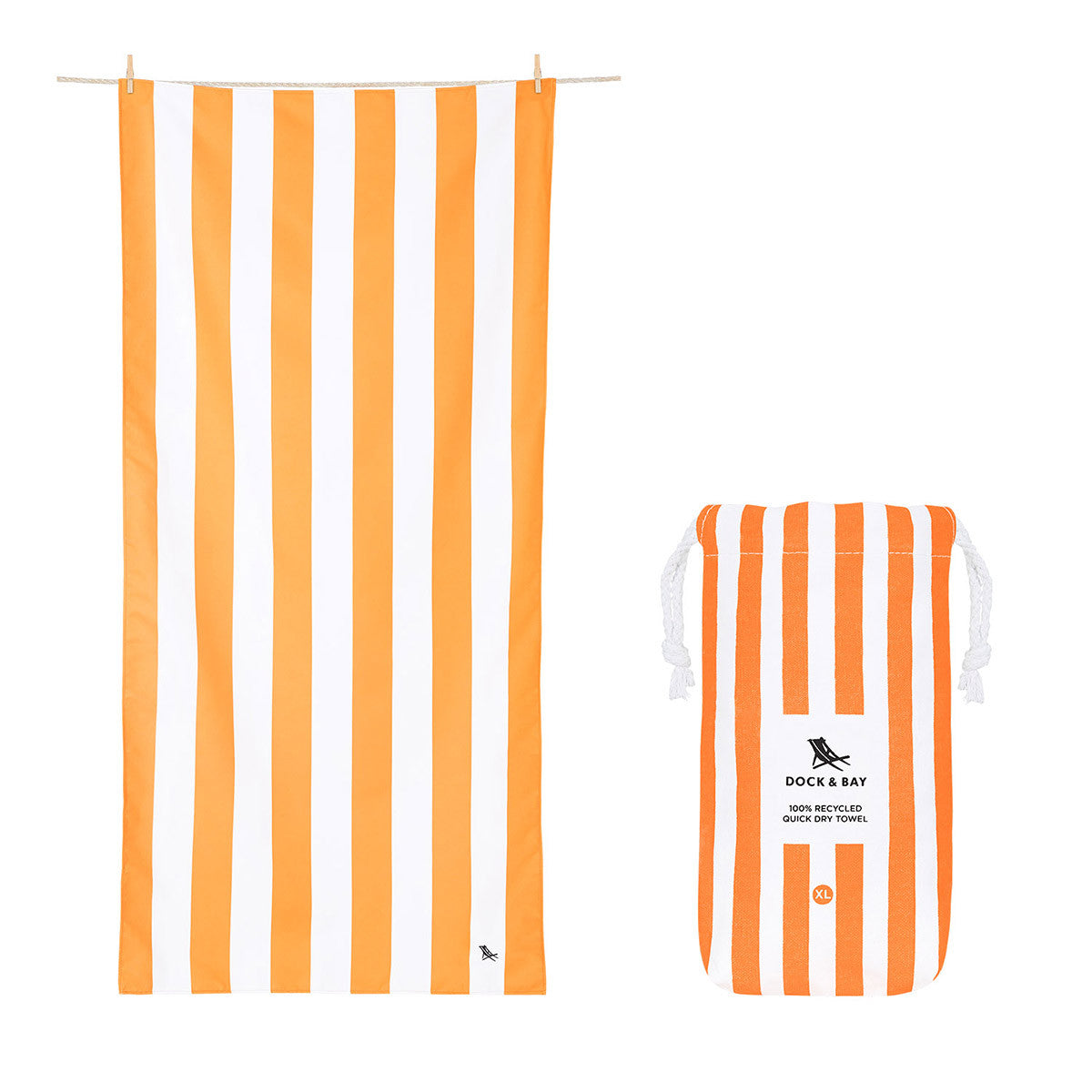 成人速干沙滩巾 - Ipanema Orange