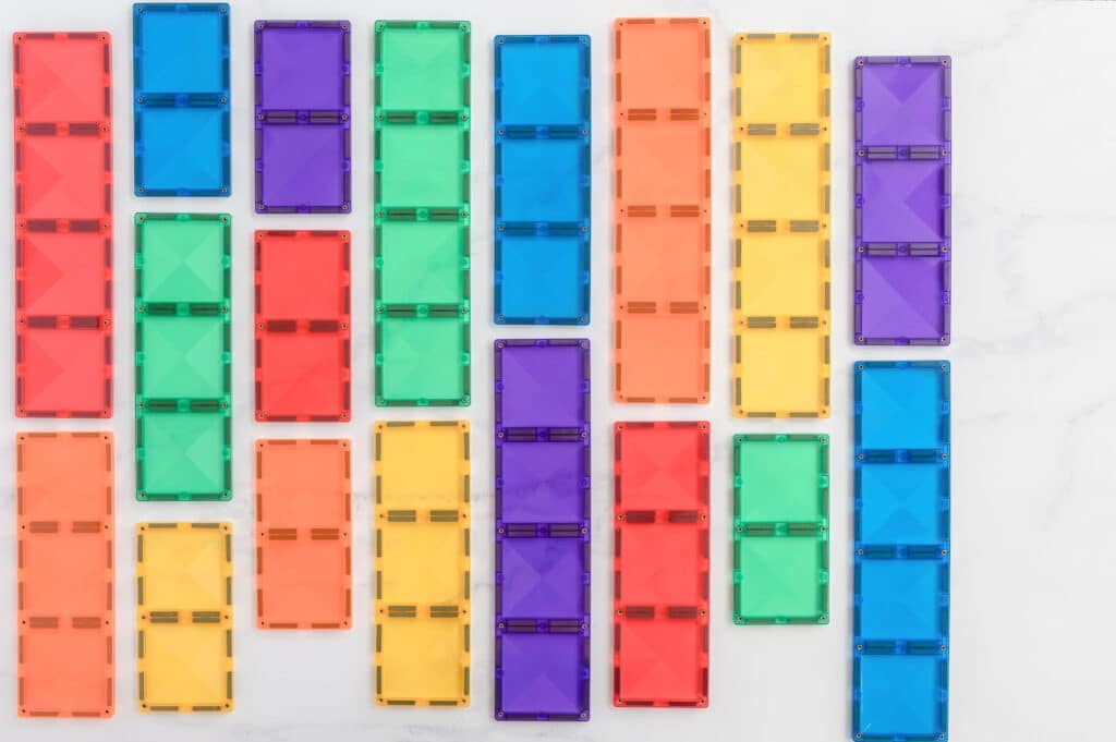 Connetix Tiles - 彩虹长方形套装 18片