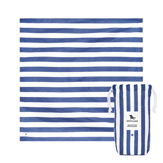 Dock & Bay: Picnic Blanket Large - Whitsunday Blue