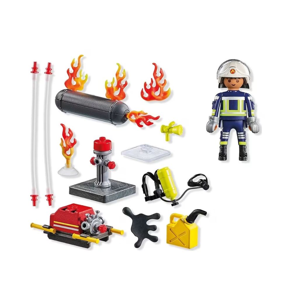 Playmobil - Firefighter with Water Pump PMB71826