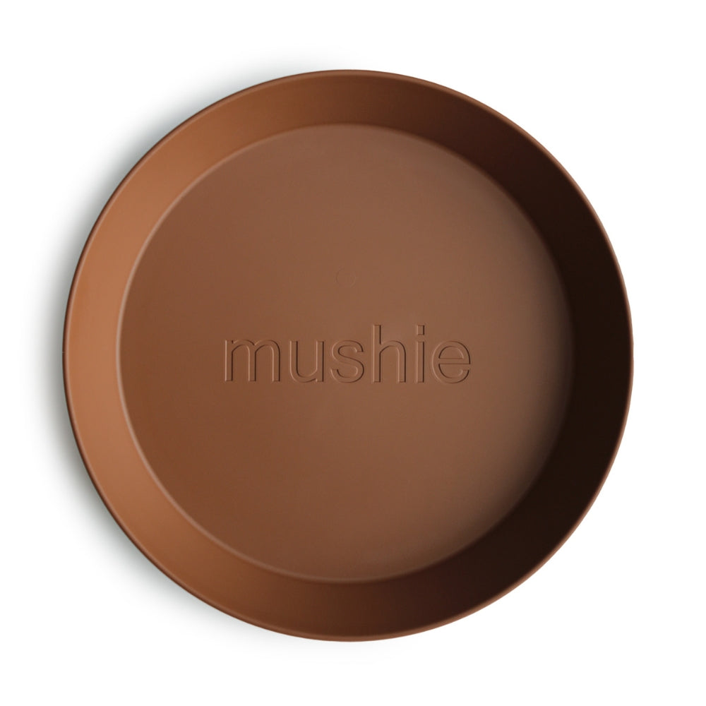 Mushie -儿童圆餐盘 2件套 - Caramel