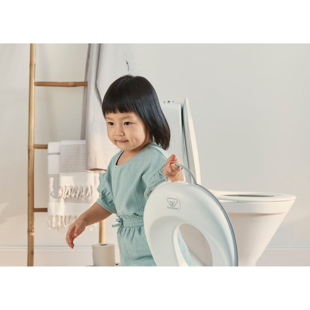 儿童坐便器马桶圈 白灰色 Toilet Training Seat, White/Grey