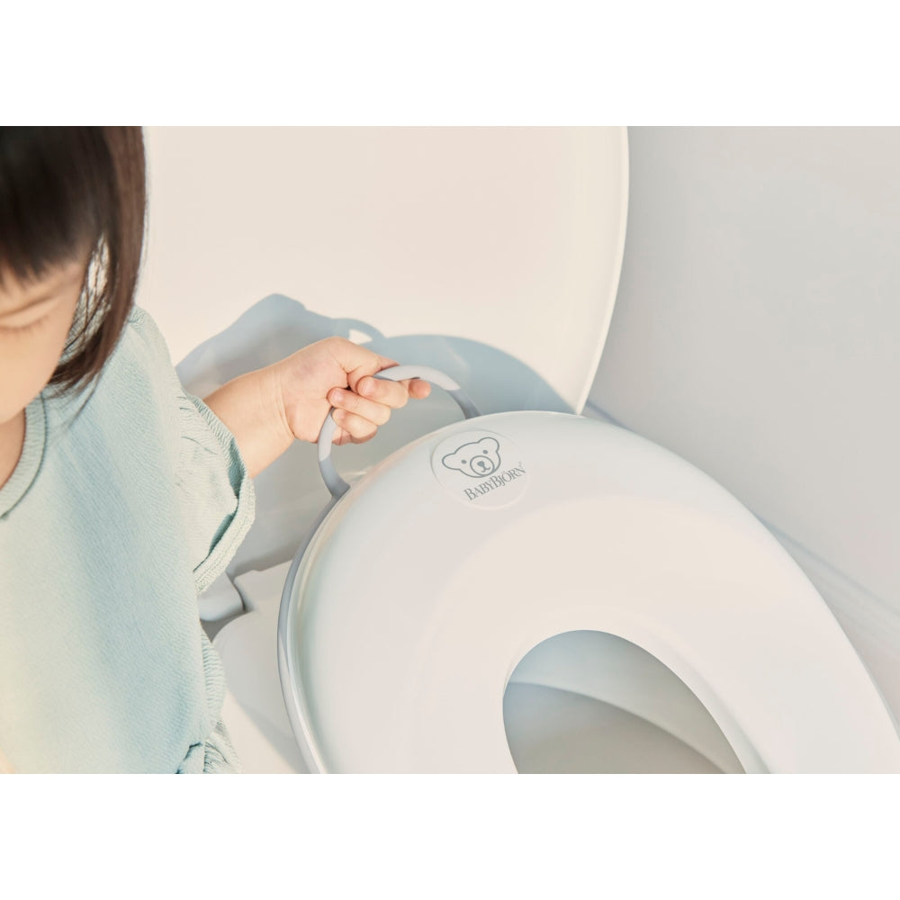 儿童坐便器马桶圈 白灰色 Toilet Training Seat, White/Grey