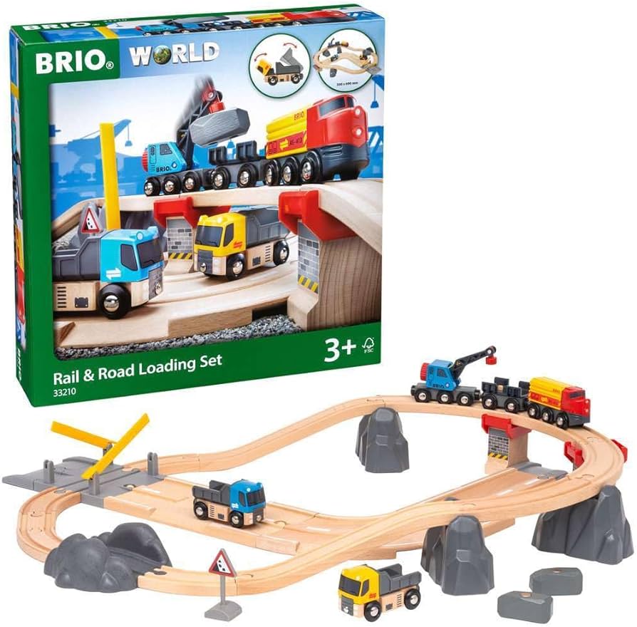 BRIO - 铁路与公路装载套装 32件