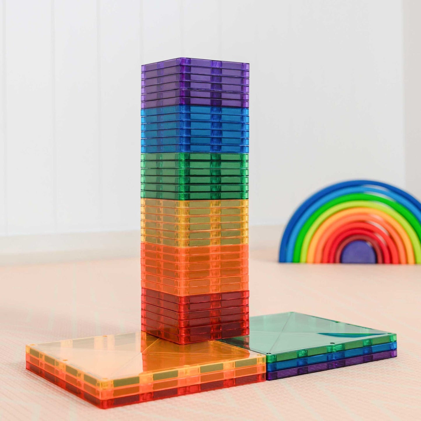 彩虹磁力片Rainbow Square Pack - 42片