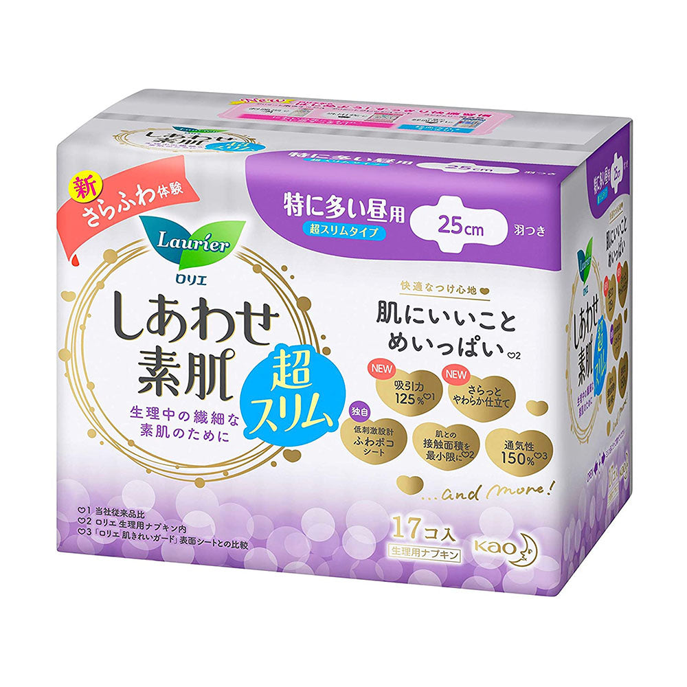 花王乐而雅F系列 素肌 敏感肌日用卫生巾 超薄型 25cm*17片