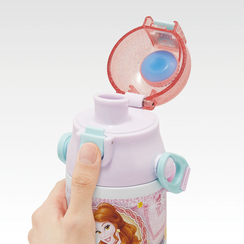 Skater - 一键按压不锈钢直饮水杯 580ml - Disney Princess