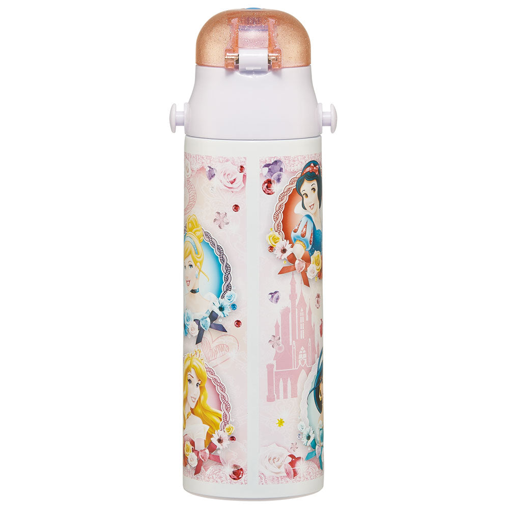 Skater - 一键按压不锈钢直饮水杯 580ml - Disney Princess