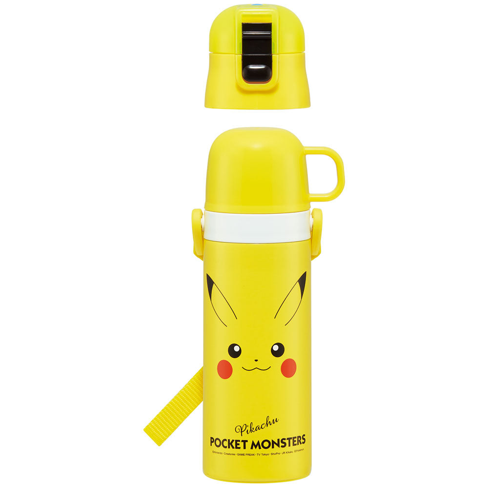 Skater - 不锈钢2用水杯直饮470ml 或 用杯子 430ml - Pikachu