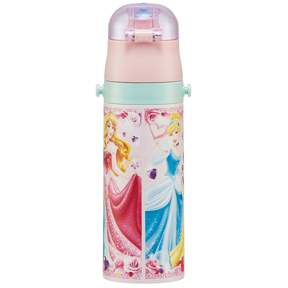 Skater - 一键按压不锈钢直饮水杯 470ml - Disney Princesses Believe in Friendship