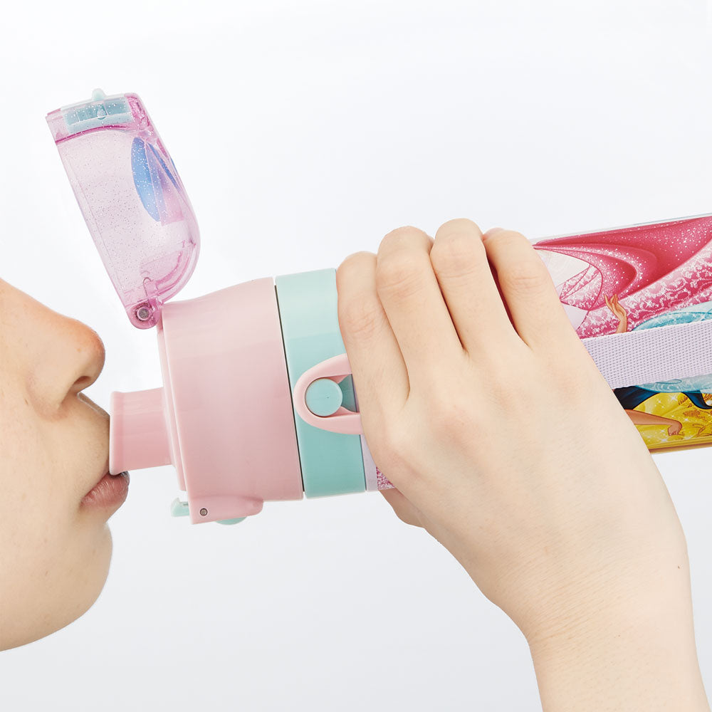 Skater - 一键按压不锈钢直饮水杯 470ml - Disney Princesses Believe in Friendship