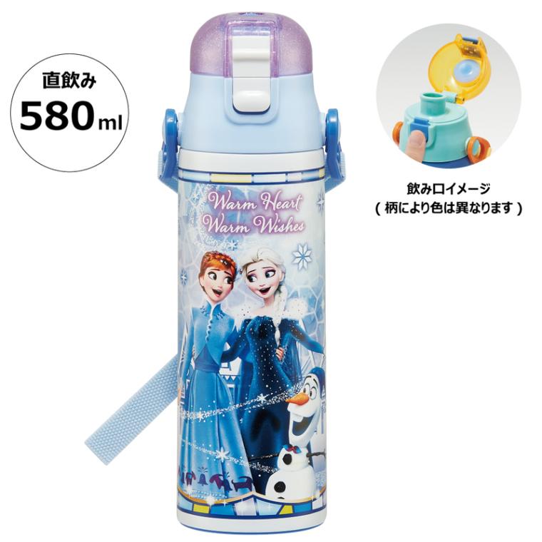 Skater - 一键按压不锈钢直饮水杯 580ml - Frozen Warm Heart Warm Wishes