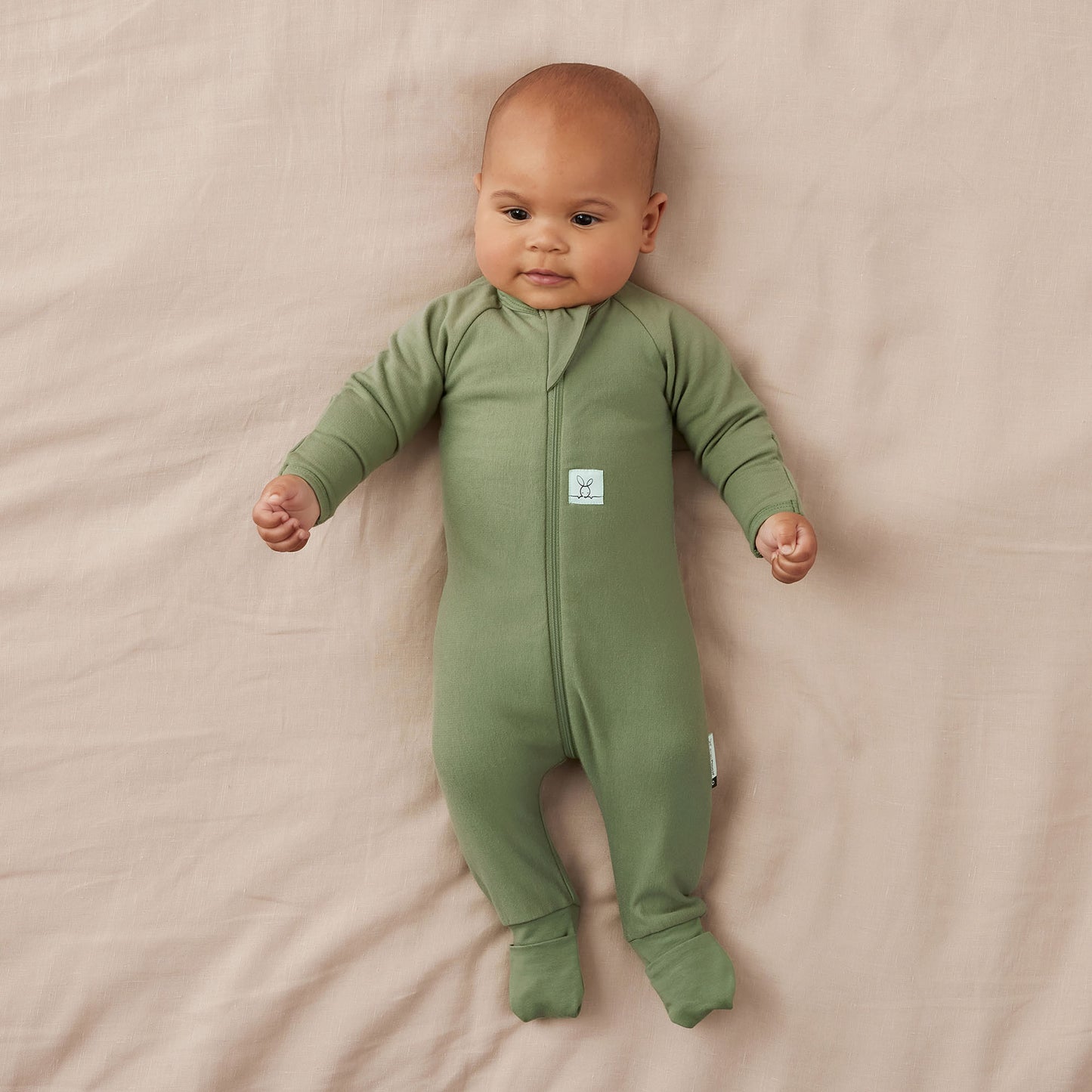 ergoPouch - 1.0tog Moss 长袖拉链连体衣 仅剩0000
