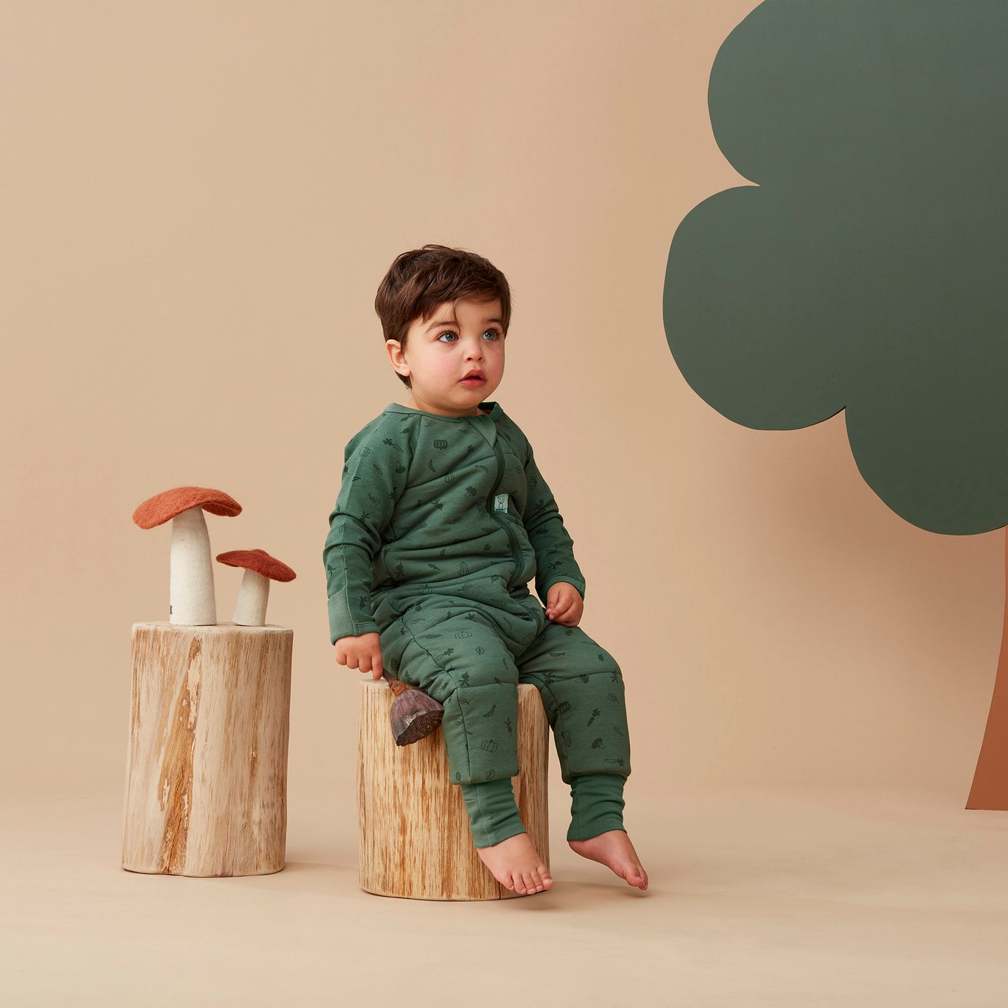 ergoPouch - Sleep Onesie 2.5 TOG 睡衣式睡袋 - Veggie Patch - 2-3岁款