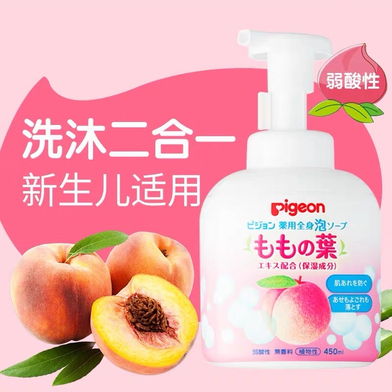 贝亲 - 桃叶洗发沐浴露 日本制 450ml