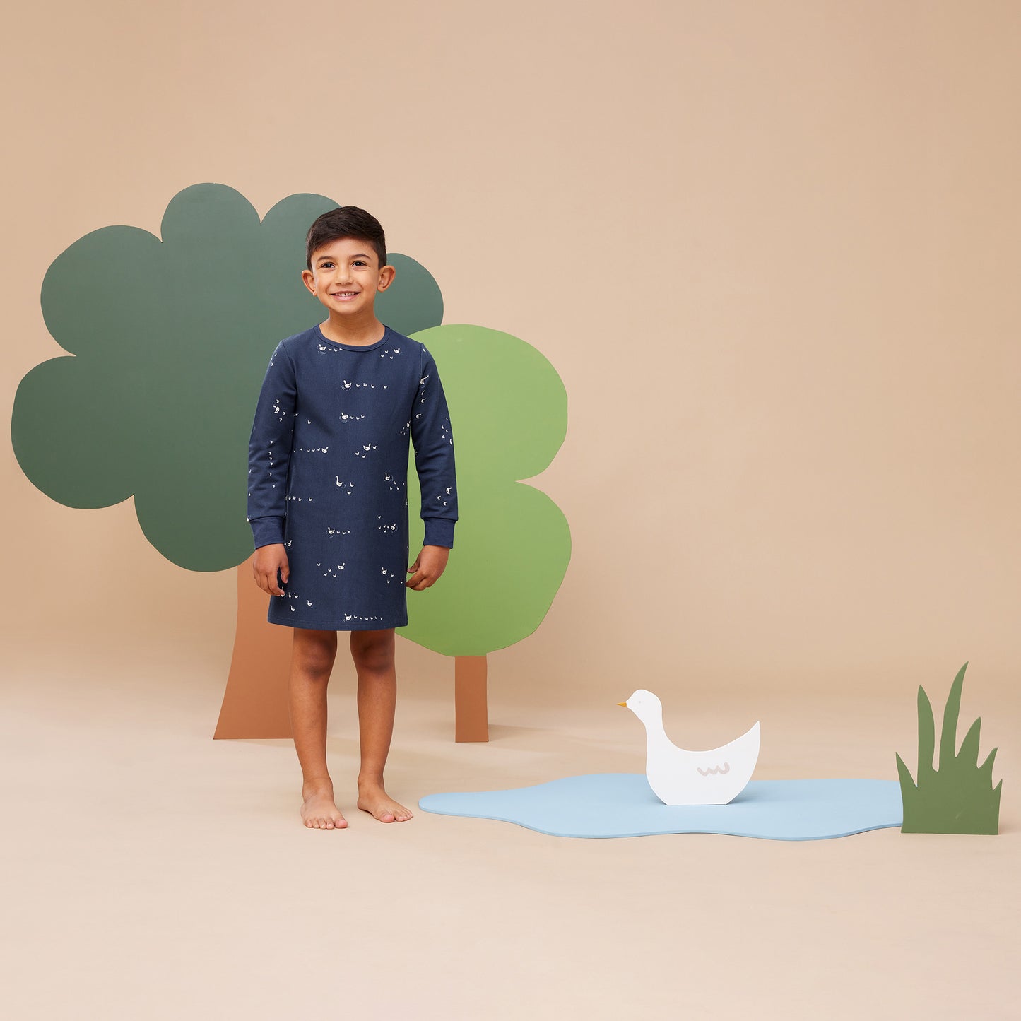 ergoPouch - 1.0tog Lucky Ducks 儿童长袖长款睡衣 2岁|6岁