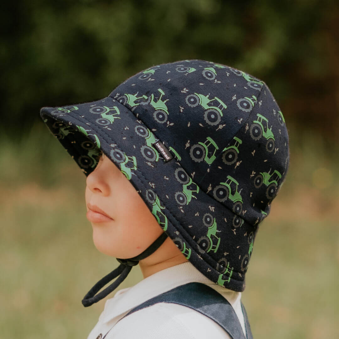 Bedhead Hats - (只有S码)儿童渔夫防晒帽 - Tractor