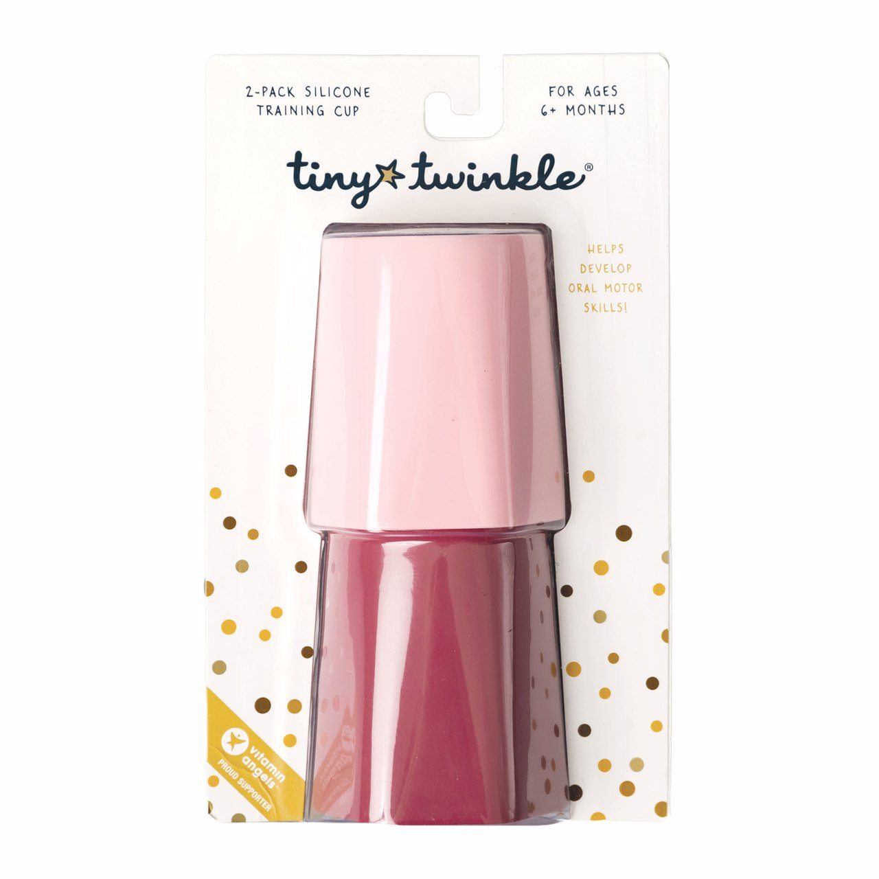 Tiny Twinkle - 硅胶学饮水杯2件套 - Rose, Burgundy