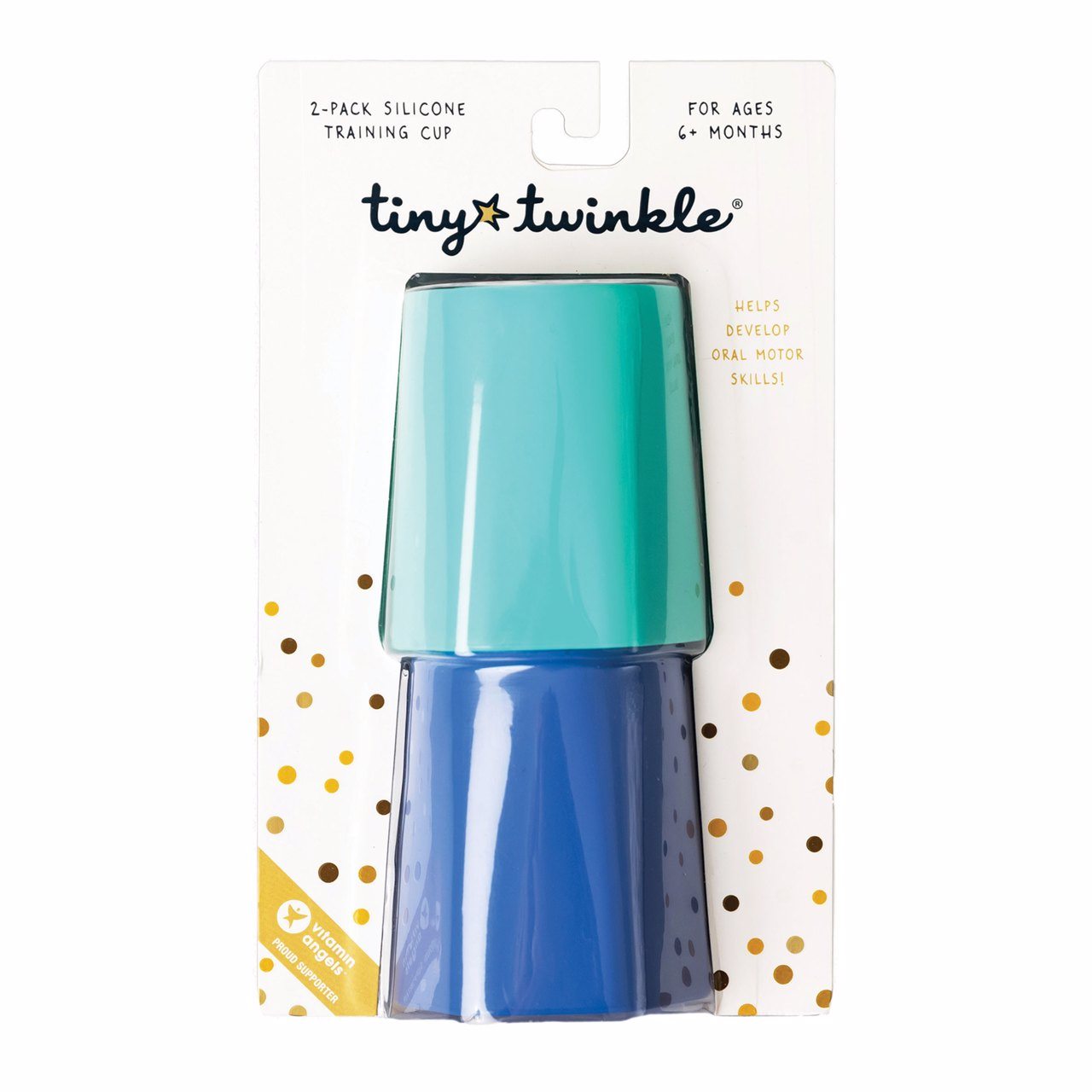 Tiny Twinkle - 硅胶学饮水杯2件套 - Mint, Indigo