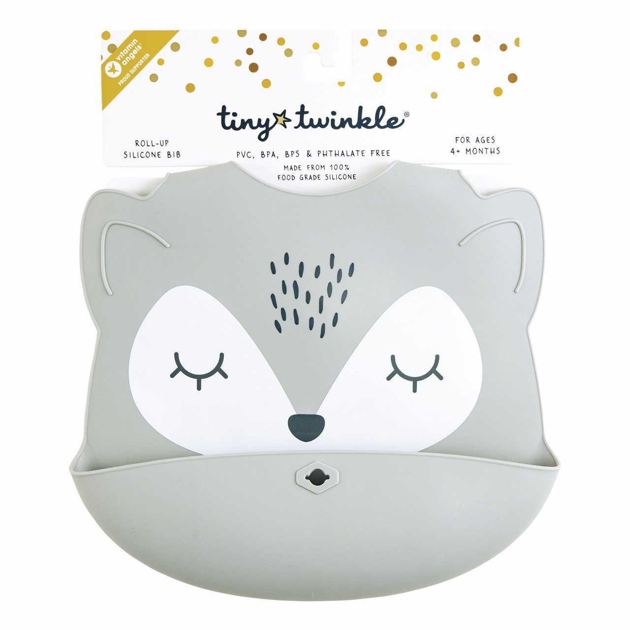 Tiny Twinkle - 可爱硅胶围兜 - Grey Fox