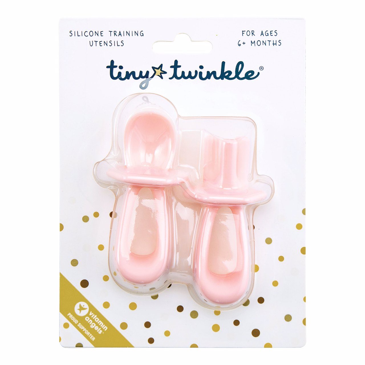 Tiny Twinkle - 宝宝硅胶训练叉勺 - Rose