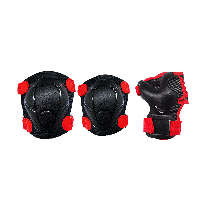 美洲狮护具六件套 黑红