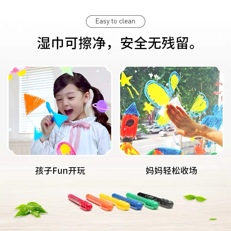 经典玻璃蜡笔12色