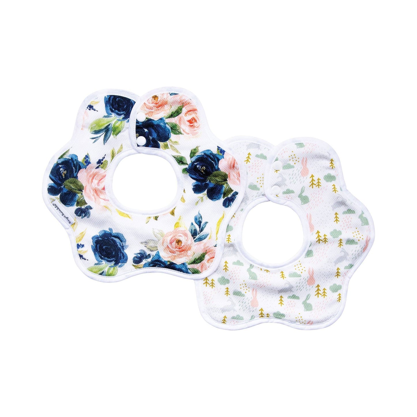 Tiny Twinkle - Kaffle™ 花瓣形防水围嘴口水巾  - Blush Set of 2