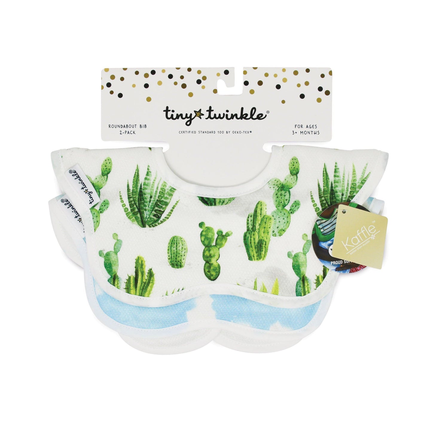 Tiny Twinkle - Kaffle™ 花瓣形防水围嘴口水巾 - Cacti Set of 2