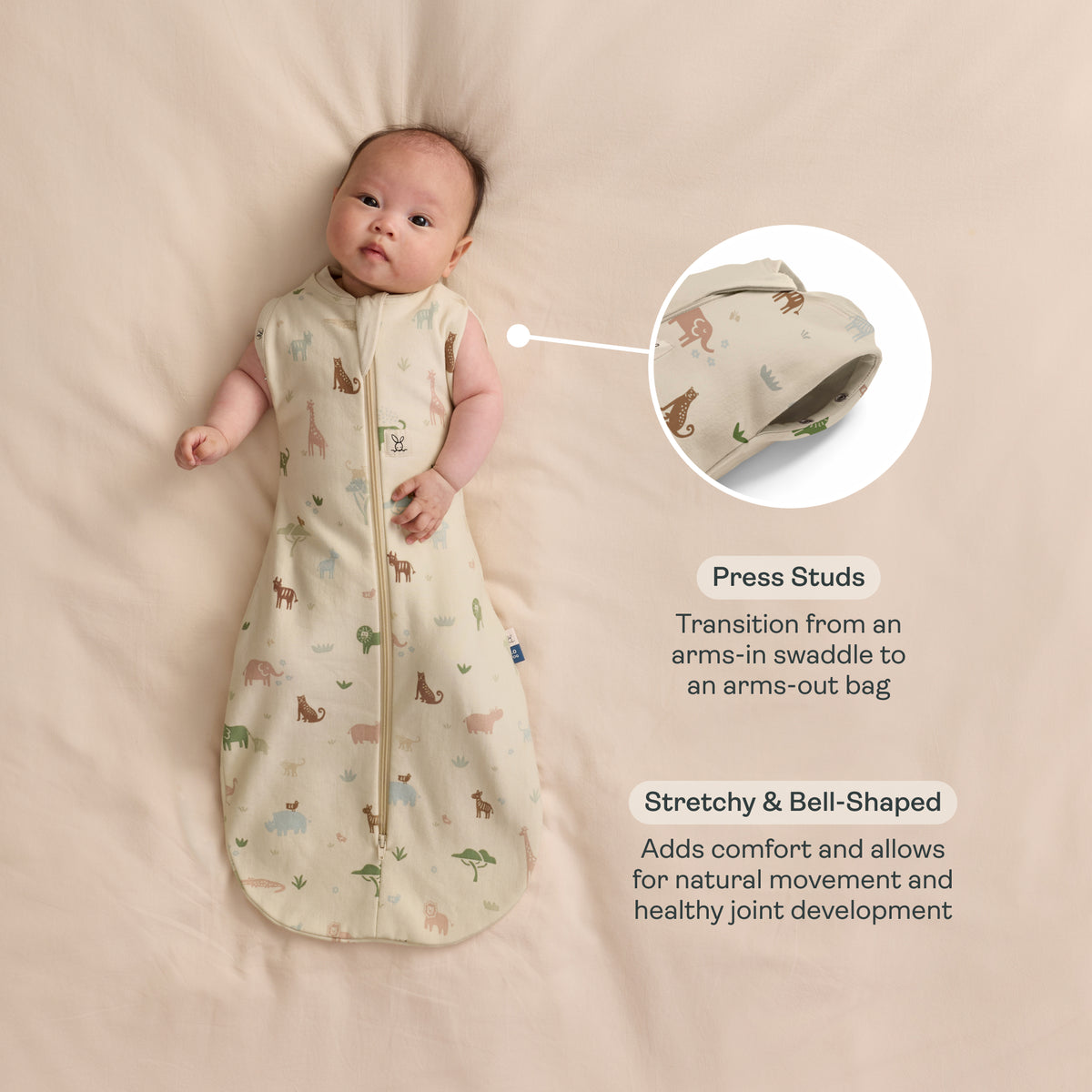 ergoPouch - Cocoon 襁褓睡袋 1.0 TOG – Savannah 莎凡纳草原款