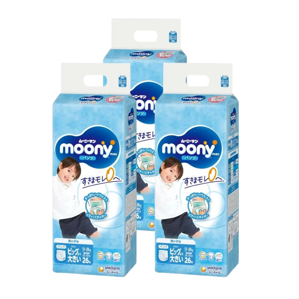 尤妮佳 MOONY XXL码男款拉拉裤 26片/包(适合13-28kg)